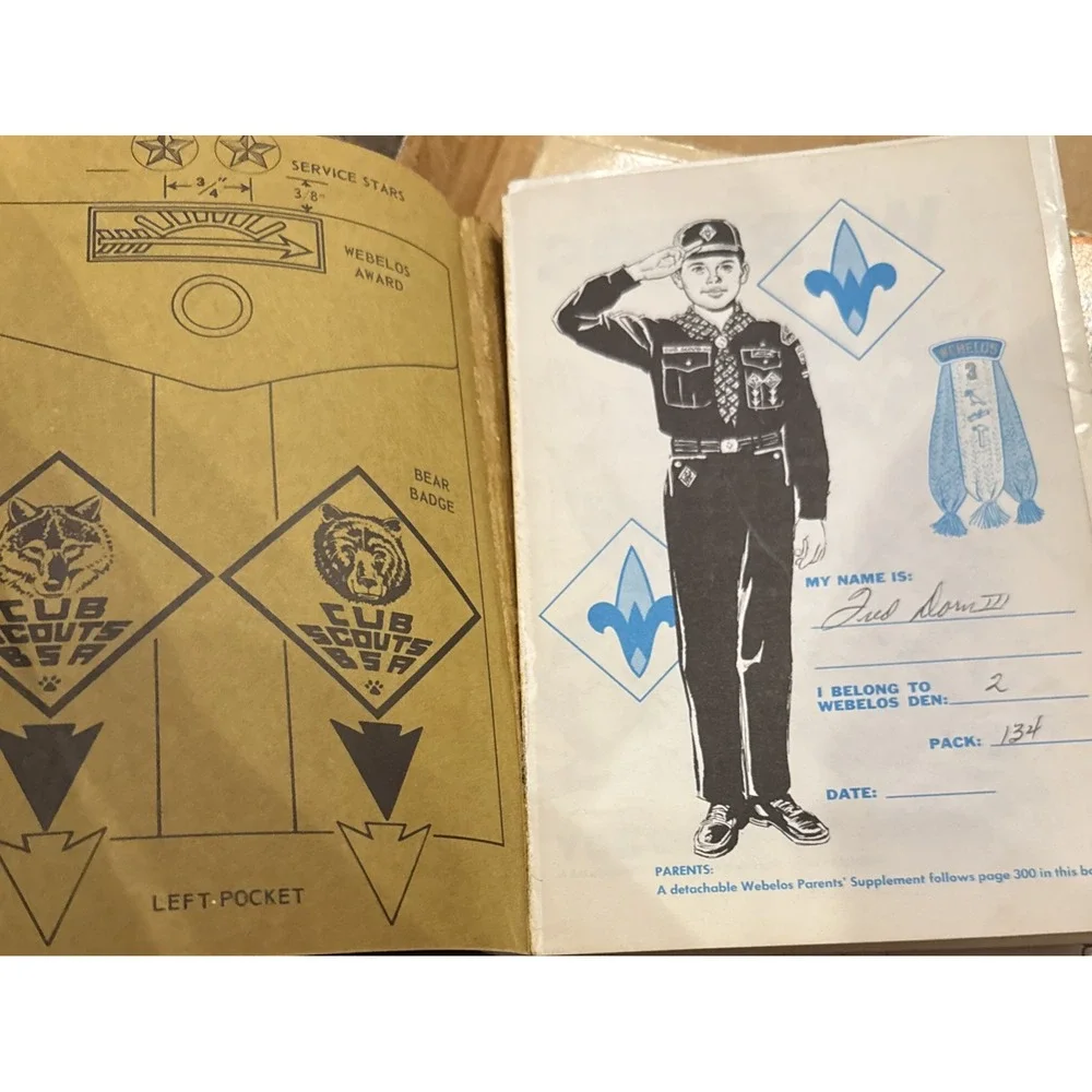 Vintage Book, Webelos‎ Scout Book- B.S.A. 1969, Good Condition, Selling As Is